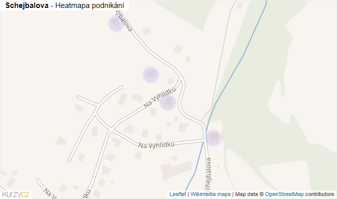 Mapa Schejbalova - Firmy v ulici.