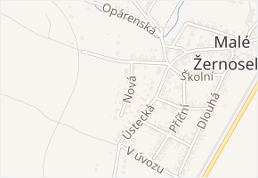 Nová v obci Malé Žernoseky - mapa ulice