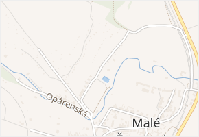 U hřiště v obci Malé Žernoseky - mapa ulice