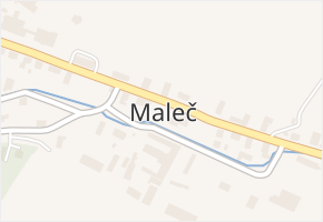 Maleč v obci Maleč - mapa části obce