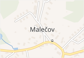 Malečov v obci Malečov - mapa části obce