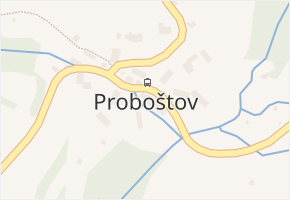 Proboštov v obci Malečov - mapa části obce