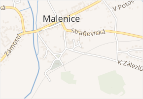Archiváře Teplého v obci Malenice - mapa ulice