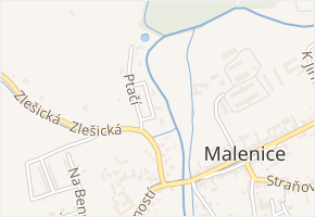 Na Pláni v obci Malenice - mapa ulice