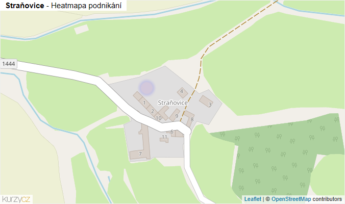Mapa Straňovice - Firmy v části obce.