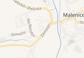 Zámostí v obci Malenice - mapa ulice