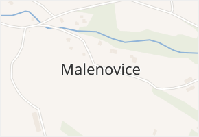 Malenovice v obci Malenovice - mapa části obce