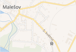 5. května v obci Malešov - mapa ulice