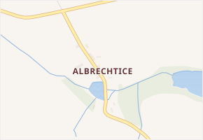 Albrechtice v obci Malešov - mapa části obce