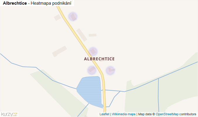 Mapa Albrechtice - Firmy v části obce.