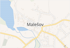Malešov v obci Malešov - mapa části obce