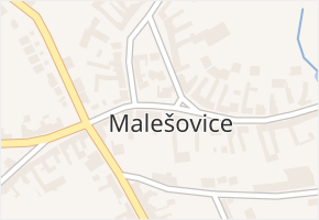 Malešovice v obci Malešovice - mapa části obce
