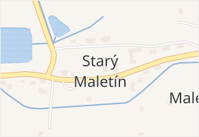 Starý Maletín v obci Maletín - mapa části obce