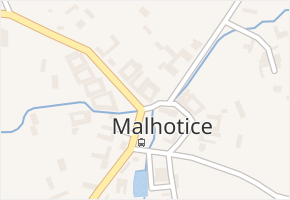 Malhotice v obci Malhotice - mapa části obce