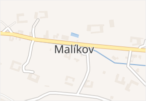 Malíkov v obci Malíkov - mapa části obce