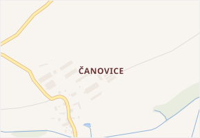 Čanovice v obci Malíkovice - mapa části obce