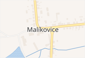 Malíkovice v obci Malíkovice - mapa části obce