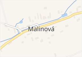 Malinová v obci Malinová - mapa části obce