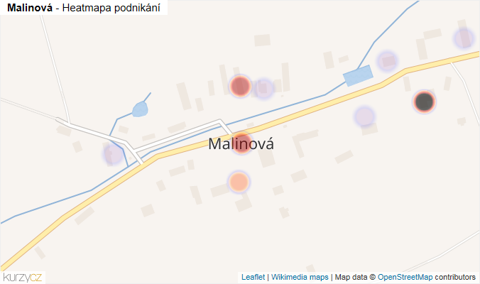 Mapa Malinová - Firmy v části obce.