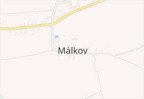 Málkov v obci Málkov - mapa části obce