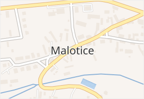 Malotice v obci Malotice - mapa části obce