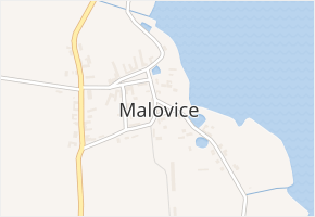 Malovice v obci Malovice - mapa části obce