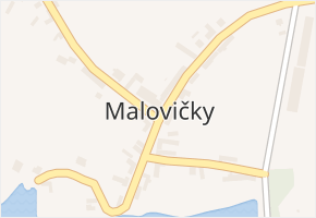 Malovičky v obci Malovice - mapa části obce