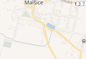 Bechyňská v obci Malšice - mapa ulice