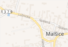 Malé náměstí v obci Malšice - mapa ulice