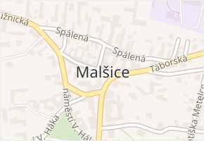 Malšice v obci Malšice - mapa části obce