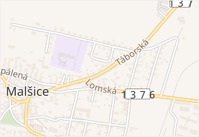 Táborská v obci Malšice - mapa ulice