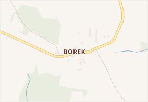 Borek v obci Malšovice - mapa části obce