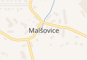 Malšovice v obci Malšovice - mapa části obce