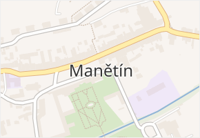 Manětín v obci Manětín - mapa části obce
