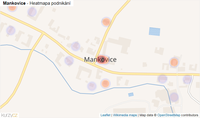 Mapa Mankovice - Firmy v části obce.