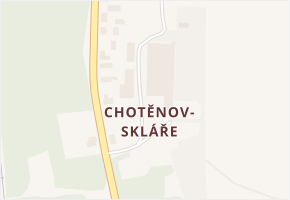 Chotěnov-Skláře v obci Mariánské Lázně - mapa části obce