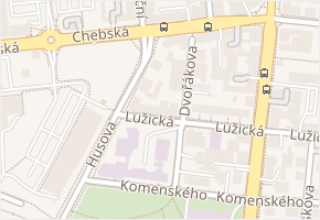 Dvořákova v obci Mariánské Lázně - mapa ulice