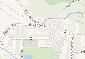 Ibsenova v obci Mariánské Lázně - mapa ulice