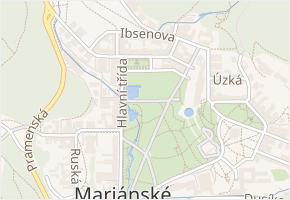 Jugoslávská v obci Mariánské Lázně - mapa ulice