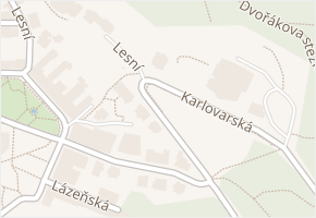 Karlovarská v obci Mariánské Lázně - mapa ulice