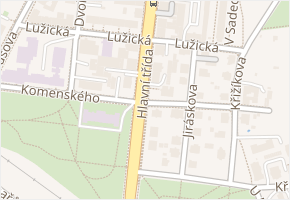Komenského v obci Mariánské Lázně - mapa ulice