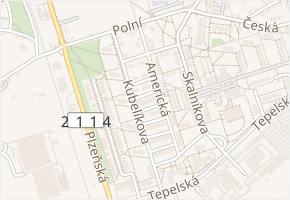 Kosmonautů v obci Mariánské Lázně - mapa ulice
