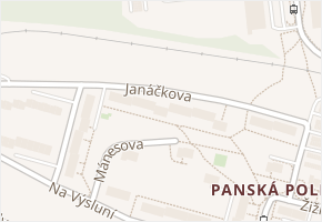 Mánesova v obci Mariánské Lázně - mapa ulice
