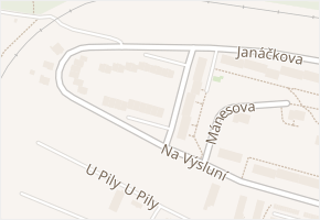 Na Výsluní v obci Mariánské Lázně - mapa ulice