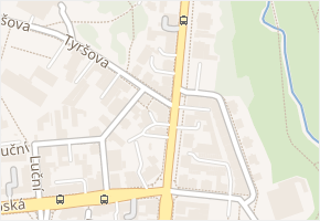 Tyršova v obci Mariánské Lázně - mapa ulice