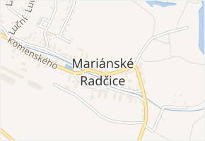 Vítězná v obci Mariánské Radčice - mapa ulice