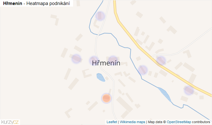 Mapa Hřmenín - Firmy v části obce.