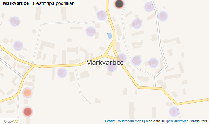 Mapa Markvartice - Firmy v části obce.