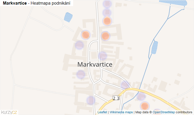 Mapa Markvartice - Firmy v části obce.