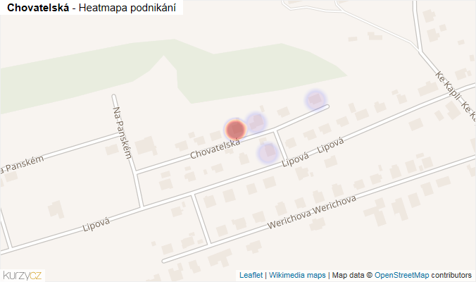 Mapa Chovatelská - Firmy v ulici.